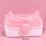 elvesmall Multi-layer Hairpin Storage Box Cute Girls Jewellery Box Children's Hair Accessories Storage Box Toy Storage Box 악세사리 보관함
