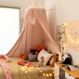 elvesmall Princess Style Kids Baby Bed Room Canopy Mosquito Net Curtain Bedding Dome Tent Crib Mantle Children's Bedside Mosquito Net