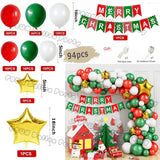 elvesmall Christmas Balloons Garland Green Red Box Candy Balloons Arch Santa Reindeer Star Foil Ballon New Year Christmas Party Decor 2025