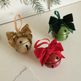 elvesmall Christmas Tree Bell Hanging Pendant Jingle Bell Painted Bells Christmas Tree Door Wall Hanging Bell Decor Christmas Gift