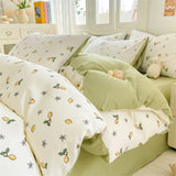 elvesmall Bedding Set Duvet Set Hot Sale Fragmented Flower French Style NEW Queen King Size Soft Comforter Sets 4pcs sheet Set