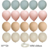 elvesmall 15/20PCS 10inch Retro Balloon Set Vintage Blue Series Balloons for Wedding Happy Birthday Party Decoration DIY Gifts Supplies