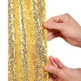 elvesmall 2PCS Arch Sequin Valance Outdoor Wedding Decoration Lawn Wedding Party Decorate Holiday Party Essential Sequin Decoration