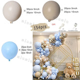 elvesmall Double Apricot Nude Balloon Garland Arch Kit Macaron Blue Kids Birthday Party Decor Latex Baby Shower Wedding Ballons Decoration