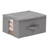 elvesmall  Closet Comforters Zipper Storage Box Wardrobe Clothes Organizers with Lid Fabric Cube Home Wardrobe Folding