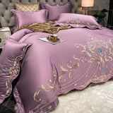 elvesmall European-Style Bed Sheet Four-Piece Set 100 Cotton High-End Atmospheric Ice Silk Quilt Cover Pure Cotton Bedding