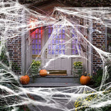 elvesmall Halloween Decoration Party Accessories Decorations for Events Scream Festa Spider Web Black Outdoor Props Haunted House Spider