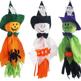 elvesmall 1pcs Halloween Hanging Ghost Decorations Pumpkin Ghost Straw Windsock Pendant for Outdoor Indoor Bar Party Background Decoration