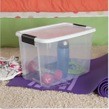 elvesmall  Sterilite 30 Qt Ultra Latch Box, Stackable Storage Bin with Lid, Plastic Container with Heavy Duty Latches to Organize