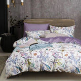 elvesmall Duvet Cover Set Vintage Hippie Floral Pattern Luxurious Pink Queen Size Soft Bohemian Bed Bedding Sets Shabby Chic Print