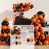 elvesmall Orange and Black Latex Balloon Arch Kit, Used for Decorating Birthday Parties, Halloween, Holiday Celebrations, Anniversaries