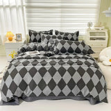 elvesmall Floral Print Brushed Home Bedding Set Simple Fresh Comfortable Duvet Cover Set with Sheet Comforter Covers Pillowcases Bed Linen