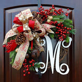 elvesmall Christmas Wreath Artificial Wreath Window Wall Door Hanging Garlands Rattan Home Christmas Decoration New Year 2025