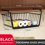 elvesmall Kitchen Under Cabinet Basket Storage Shelf Tissue Cup Holder Closet Desk Hanging Rack Hollowed Pullout Drawer Sliding Basket