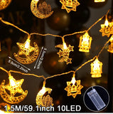 elvesmall EID Mubarak LED String Lights Ramadan Decoration For Home Islamic Muslim Party Decor  Ramadan Kareem Eid Al Adha Gifts