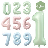 elvesmall 1pc 40inch Number Foil Balloons 1 2 3 4 5 6 Years Old Kid Boys Girls Crown Happy Birthday Balloon Baby Shower Decor Supplies