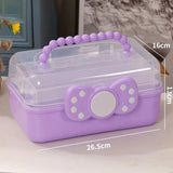 elvesmall Multi-layer Hairpin Storage Box Cute Girls Jewellery Box Children's Hair Accessories Storage Box Toy Storage Box 악세사리 보관함