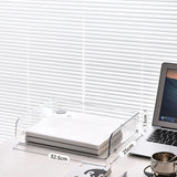 elvesmall File Organizer A4 File Storage Tray Fashion Papers Rack Desktop Organizer Stackable File Rack Transparent Book Shelf Magazine