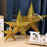 elvesmall 30-75cm Hollow Star Hanging Pendant Eid Mubarak Christmas Ramadan Decoration Islamic Muslim Party Decor Ramadan Kareem Gift