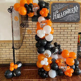 elvesmall Halloween Balloons Party Decoration Confetti Orange Latex Black Colored White Inflatable Balloon Home Halloween Day of The Dead