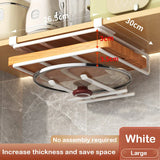 elvesmall  Kitchen Under Cabinet Basket Storage Shelf Cutting Board Rack Kitchen Closet Rack Under Desk Cabinet Office Bathroom Organizers