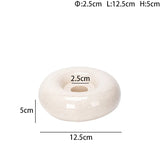 elvesmall Ceramic Candle Holder for Pillar Taper Candle White Pottery Candlestick Wedding Decoration Table Decorative Candle Holder