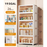 elvesmall  5 Pack 19.5 Gal Stackable Storage Bins Folding Storage Bins with Lid, Closet Organizers and Storage, Folding Storage Box