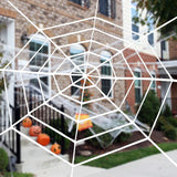 elvesmall Halloween Spider Web Giant Spider Web Decoration Black White Giant Stretchy Cobweb Party Bar Haunted House Home Decoration