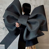 elvesmall  Christmas Big Bow DIY Giant Bow Wall Hanging Pendant Ornament Christmas Home Decor New Year Party Prop Indoor Outdoor Decoration