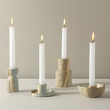 elvesmall Ceramic Candle Holder Scandi Decoration Candle Holder Porcelain Candlestick for Wedding Centerpieces for Tables Mix Color