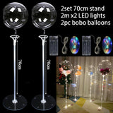 elvesmall 1/2 set Latex Balloon Holder Balloons Stand Column Metallic Balloons Baby Shower Kids Birthday Party Wedding Decoration Supplies