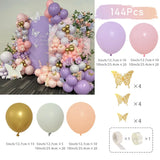 elvesmall Macaron Butterfly Balloon Garland Arch Kit Birthday Party Decor Kids Baby Shower Girl Latex Ballon Chain Wedding Party Supplies