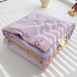 elvesmall New Super Soft Summer Quilt Queen Lightweight Breathable Air Conditioner Comforter Soya Fibre Fill Summer Blanket Single Double