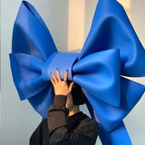 elvesmall  Christmas Big Bow DIY Giant Bow Wall Hanging Pendant Ornament Christmas Home Decor New Year Party Prop Indoor Outdoor Decoration