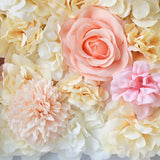 elvesmall Artificial Silk Flowers Wall Panels 3D Rose Flower Art Wall Backdrop DIY Wedding Party Bridal Shower Background Home Decoration