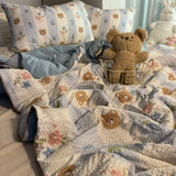 elvesmall Quilt Comforter  Summer Nordic Luxury Wind Summer Cool Girl Heart Bedroom Summer Bedding Air Conditioning Dormitory