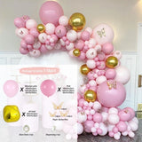 elvesmall Macaron Butterfly Balloon Garland Arch Kit Birthday Party Decor Kids Baby Shower Girl Latex Ballon Chain Wedding Party Supplies