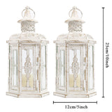 elvesmall Vintage Nordic Candle Holder Lanterns Candles Aesthetic Hanging Lantern Iron Lantern Black Home Decor Wedding Room Decoration