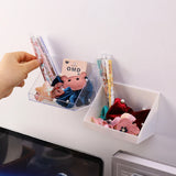 elvesmall Wall Mounted Storage Boxes Bathroom Organizer Case Oblique Opening for Cotton Swab Band-aid Makeup Adhesive Jewelry Holder Box