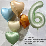 elvesmall 40inch Olive Green 0-9 Number Digital Helium Balloons Kids Adult 18 30 60th Birthday Party Decor Wedding Hawaiian Party Supplies