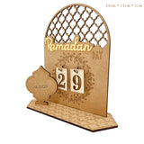 elvesmall  Wooden Eid Murbark DIY Calendar Ornaments Happy Ramadan Kareem Islamic Muslim Party Decoration Ramadan Eid AL Adha Decor Home