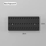 elvesmall DIY Pegboard Accessories Hanging Shelf Storage Hooks Wall Organizer No Punching Crafts Organization For Garage Kitchen Room