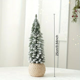 elvesmall Mini Christmas Tree Artificial Small Snow Pine Xmas Tree Decorations New Year Party Ornaments Gifts Home Table Decor