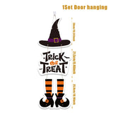 elvesmall Halloween Door Hanging Pendents Party Decors Pumpkin Ghost Bat Happy Halloween Ghost Horror Party Decorations for Home 2024
