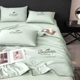 elvesmall Luxury Embroidery Summer Blanket for Bed Sleeping Non-stick Body Summer Quilt Soft Skin Friendly Air Conditioner Comforter Silky