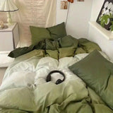 elvesmall Nordic Princess Pink Bedding Set Girls Adults Twin Full Queen Size Bed Flat Sheet Duvet Cover Pillowcases Solid Color Bed Linen