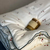 elvesmall  High End Cherry Lyocell Fiber Summer Cooling Blanket Silky Skin Friendly Breathable Quilts Summer Comforter for Child Adults