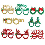elvesmall Christmas Headbands cute Reindeer Antlers Xmas Tree Glasses Frame for Kids Adults Gift Noel Navidad new year Photo Booth props