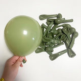 elvesmall Retro Avocado Green Balloons Garland Kit Arch Baby Shower Decor Sand White Balloon Arch Birthday Party Decoration Latex Globos