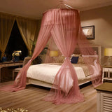 elvesmall Large Space Dome Hanging Mosquito Net Free Install Double Bed Mosquito Net Foldable Princess Style Lace Gauze Bed Curtain